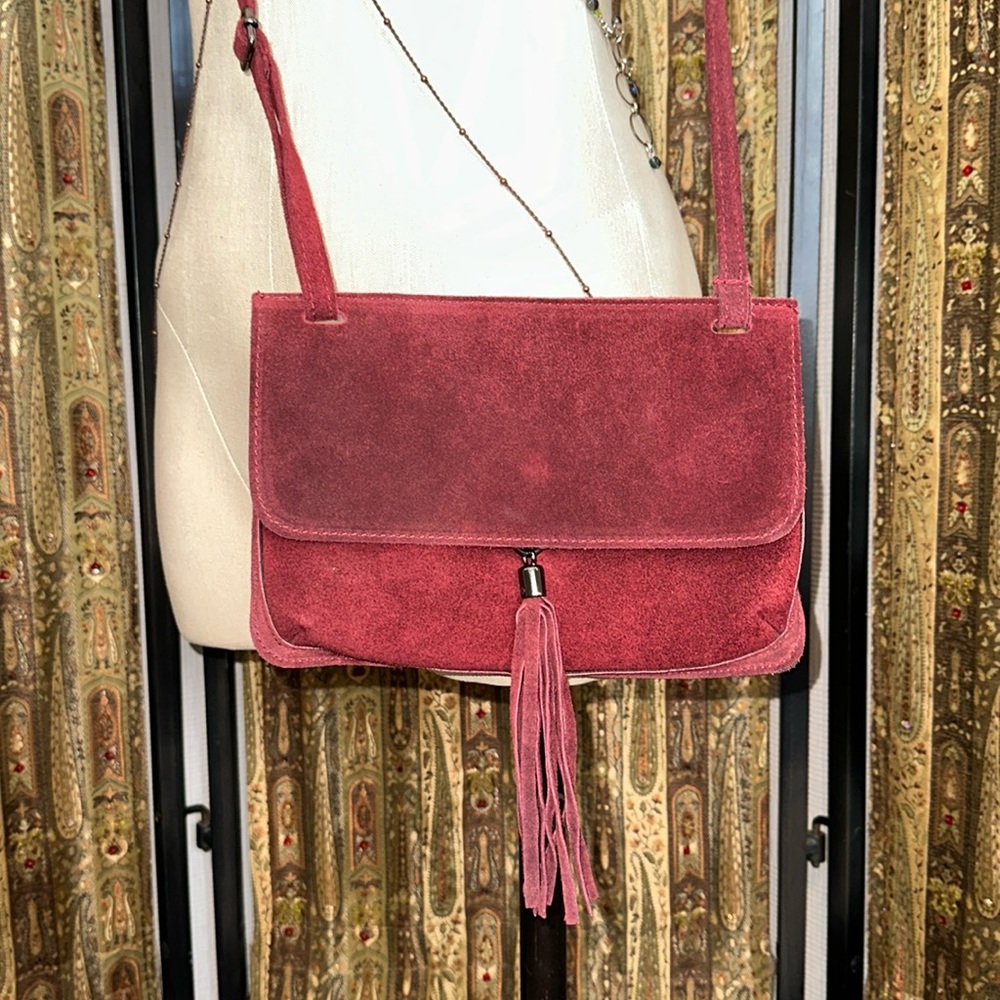Burgundy Suede Bag